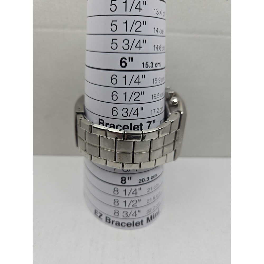 Mens Fossil 41mm Chrono Silver Watch Stainless Steel White Dial 100M New Battery - Picture 7 of 11
